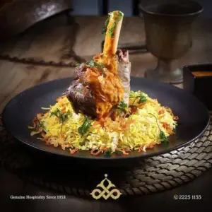 Lamb shank biryanis